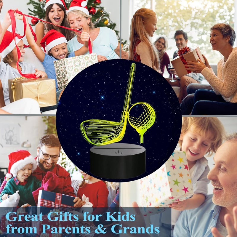 Posshe Golf Night Light, Golf Club Gifts, 3D Illusion Lamp with 16 Colors Changing, Timer, 4 Flash Modes and Dimmable, Men Boys Girls Room Decoration, Holiday Xmas Gifts - Image 5